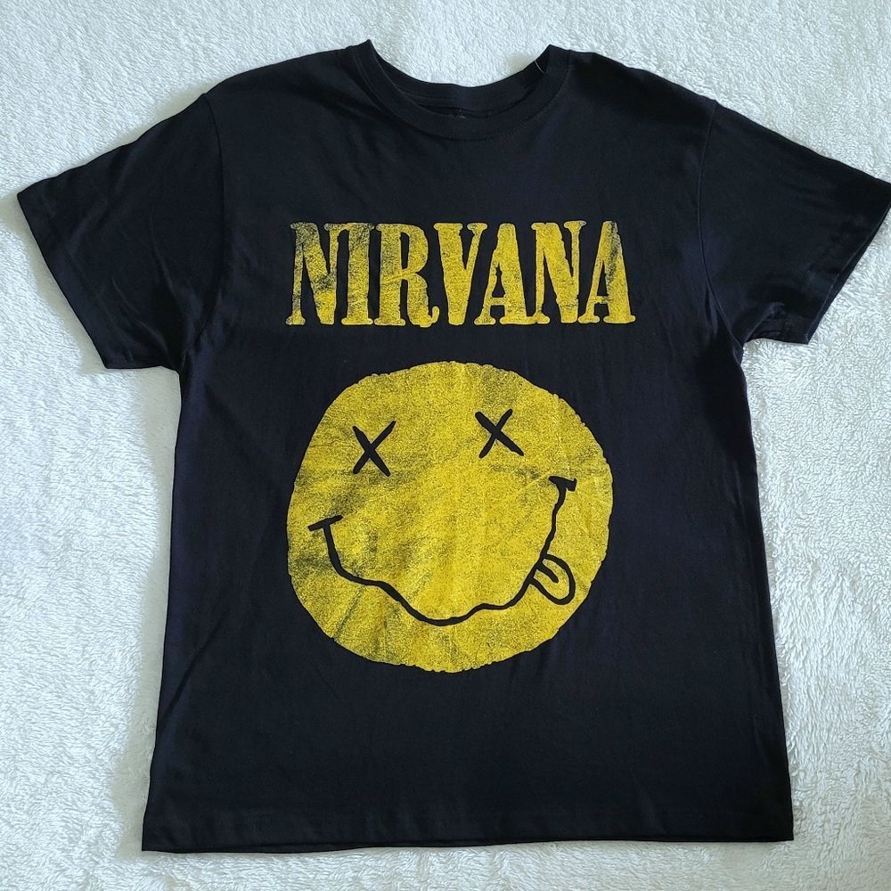 NIRVANA☸️ Smiley Face😊 Logo Tee👕